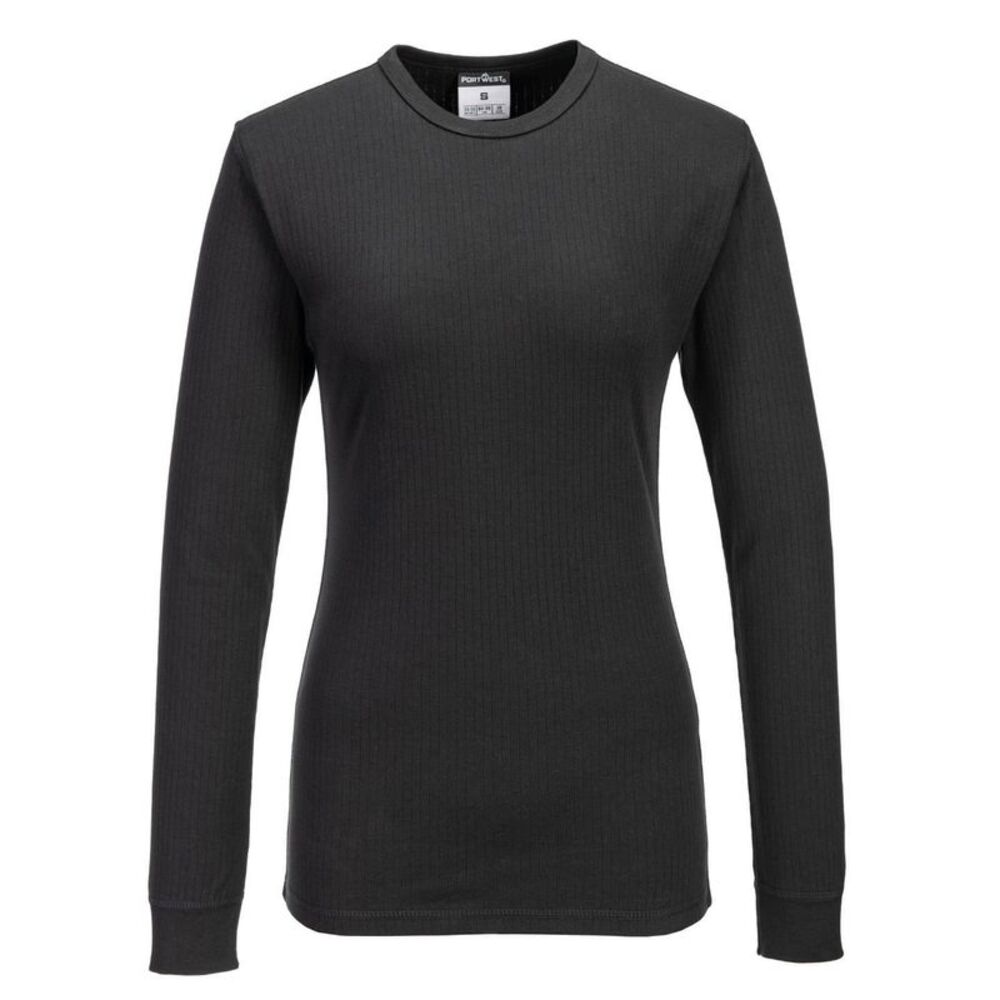 Portwest Womens/Ladies Base Layer Top / Black
